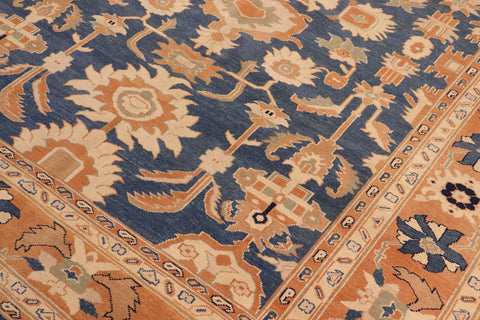 handmade Traditional Kafkaz Blue Rust Hand Knotted RECTANGLE 100% WOOL area rug 8x10