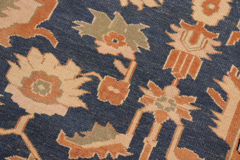 handmade Traditional Kafkaz Blue Rust Hand Knotted RECTANGLE 100% WOOL area rug 8x10