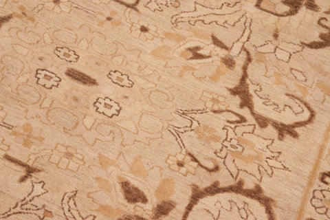 handmade Traditional Kafkaz Tan Brown Hand Knotted RECTANGLE 100% WOOL area rug 8x9