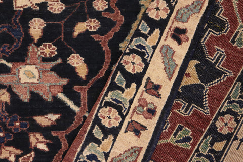 handmade Traditional Kafkaz Blue Brown Hand Knotted RECTANGLE 100% WOOL area rug 8x10