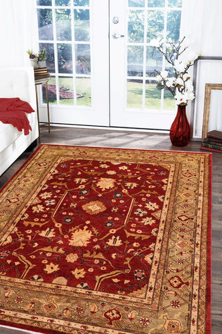 handmade Traditional Kafkaz Red Green Hand Knotted RECTANGLE 100% WOOL area rug 8x10