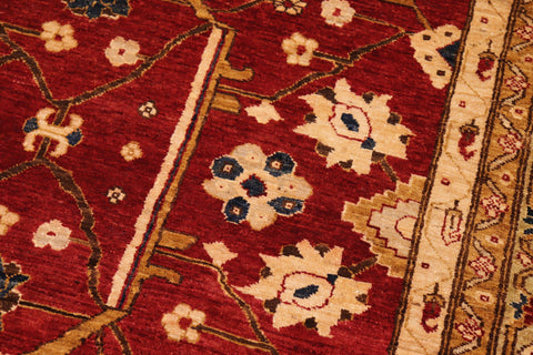 handmade Traditional Kafkaz Red Green Hand Knotted RECTANGLE 100% WOOL area rug 8x10
