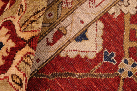 handmade Traditional Kafkaz Red Green Hand Knotted RECTANGLE 100% WOOL area rug 8x10
