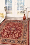 handmade Traditional Kafkaz Red Blue Hand Knotted RECTANGLE 100% WOOL area rug 8 x 10