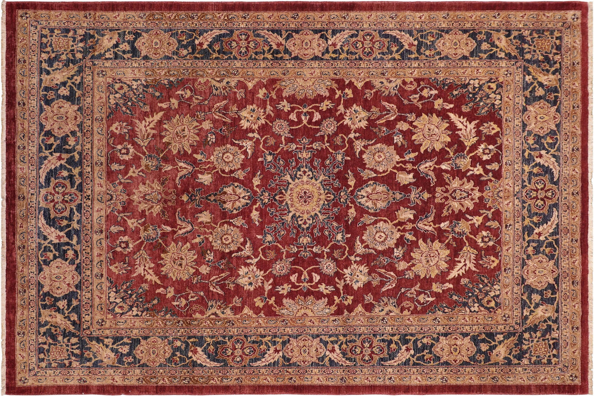 handmade Traditional Kafkaz Red Blue Hand Knotted RECTANGLE 100% WOOL area rug 8' x 10'