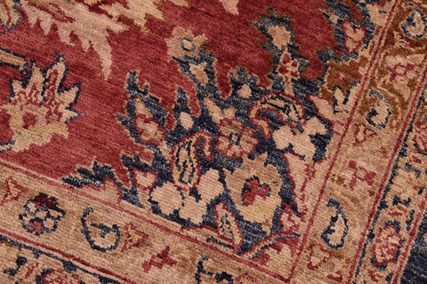handmade Traditional Kafkaz Red Blue Hand Knotted RECTANGLE 100% WOOL area rug 8' x 10'