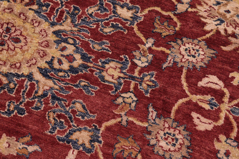 handmade Traditional Kafkaz Red Blue Hand Knotted RECTANGLE 100% WOOL area rug 8' x 10'