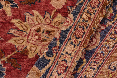 handmade Traditional Kafkaz Red Blue Hand Knotted RECTANGLE 100% WOOL area rug 8' x 10'