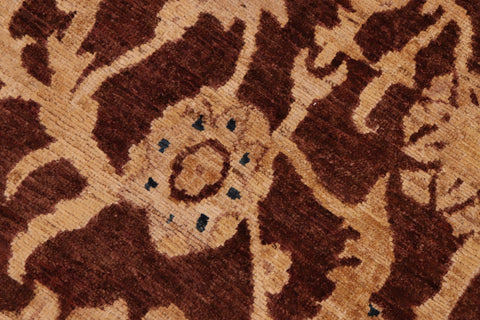 handmade Traditional Kafkaz Brown Blue Hand Knotted RECTANGLE 100% WOOL area rug 8x11