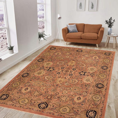 handmade Traditional Kafkaz Rust Brown Hand Knotted RECTANGLE 100% WOOL area rug 8X10