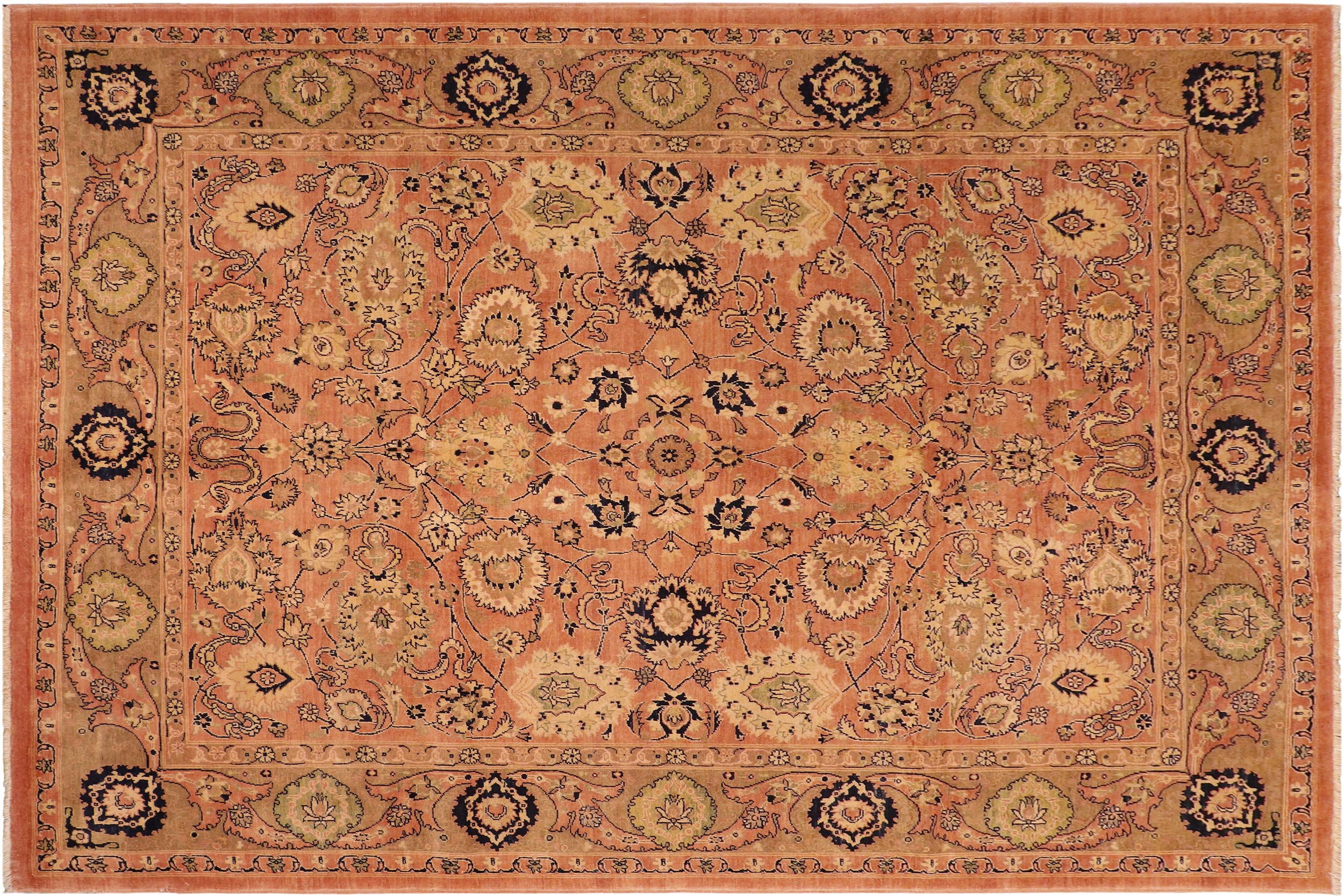 handmade Traditional Kafkaz Rust Brown Hand Knotted RECTANGLE 100% WOOL area rug 8x10