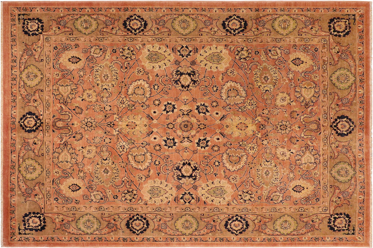 handmade Traditional Kafkaz Rust Brown Hand Knotted RECTANGLE 100% WOOL area rug 8x10