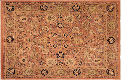 handmade Traditional Kafkaz Rust Brown Hand Knotted RECTANGLE 100% WOOL area rug 8x10