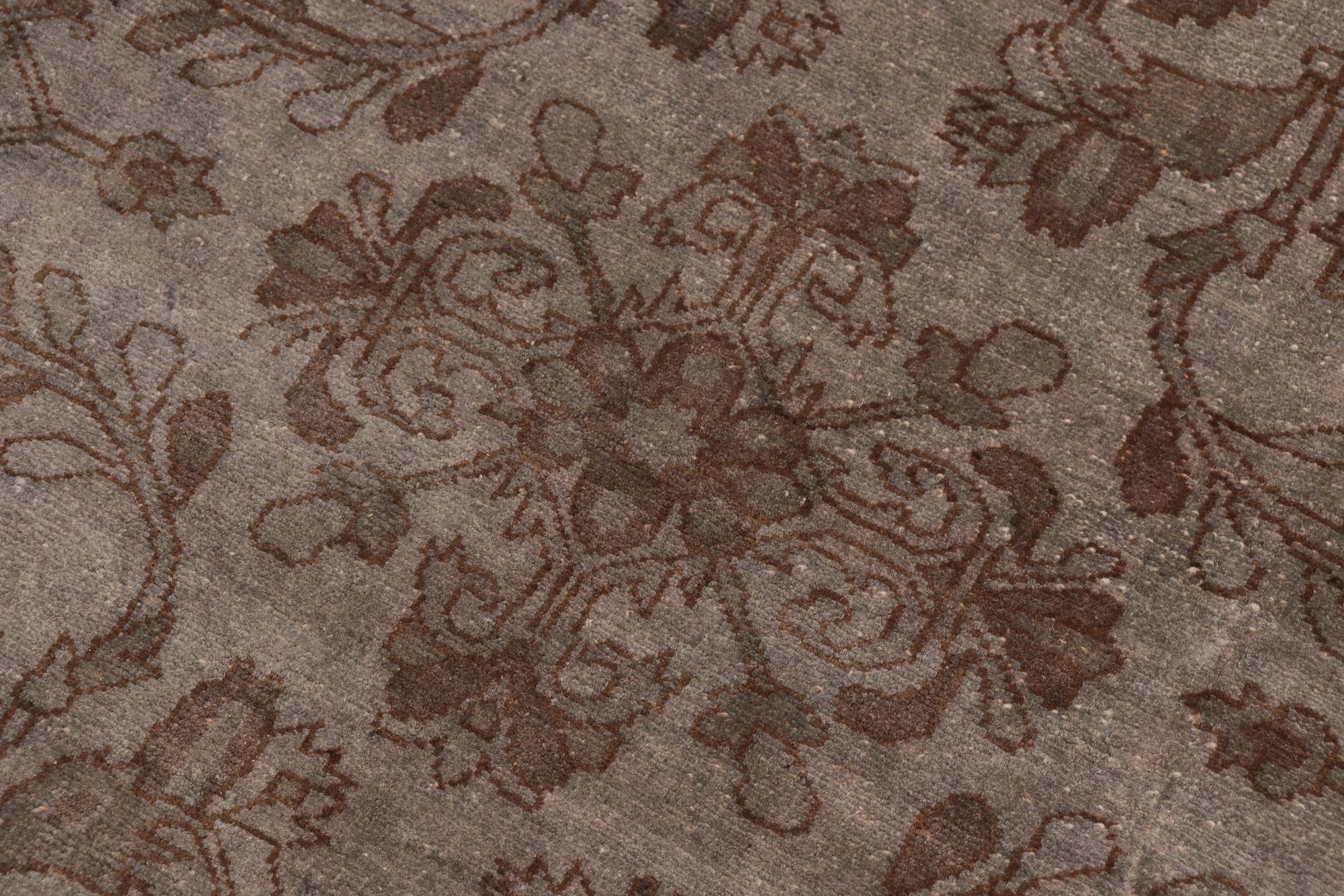 handmade Over Dyed Over Dyed Gray Gray Hand Knotted RECTANGLE 100% WOOL area rug 8' x 10'