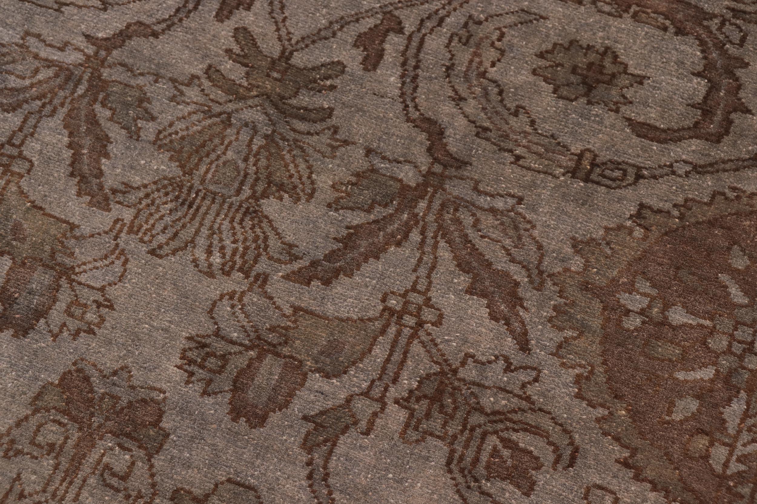 handmade Over Dyed Over Dyed Gray Gray Hand Knotted RECTANGLE 100% WOOL area rug 8' x 10'