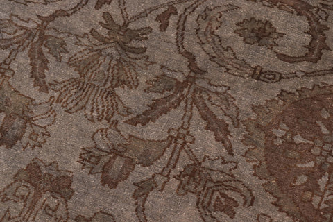 handmade Over Dyed Over Dyed Gray Gray Hand Knotted RECTANGLE 100% WOOL area rug 8' x 10'