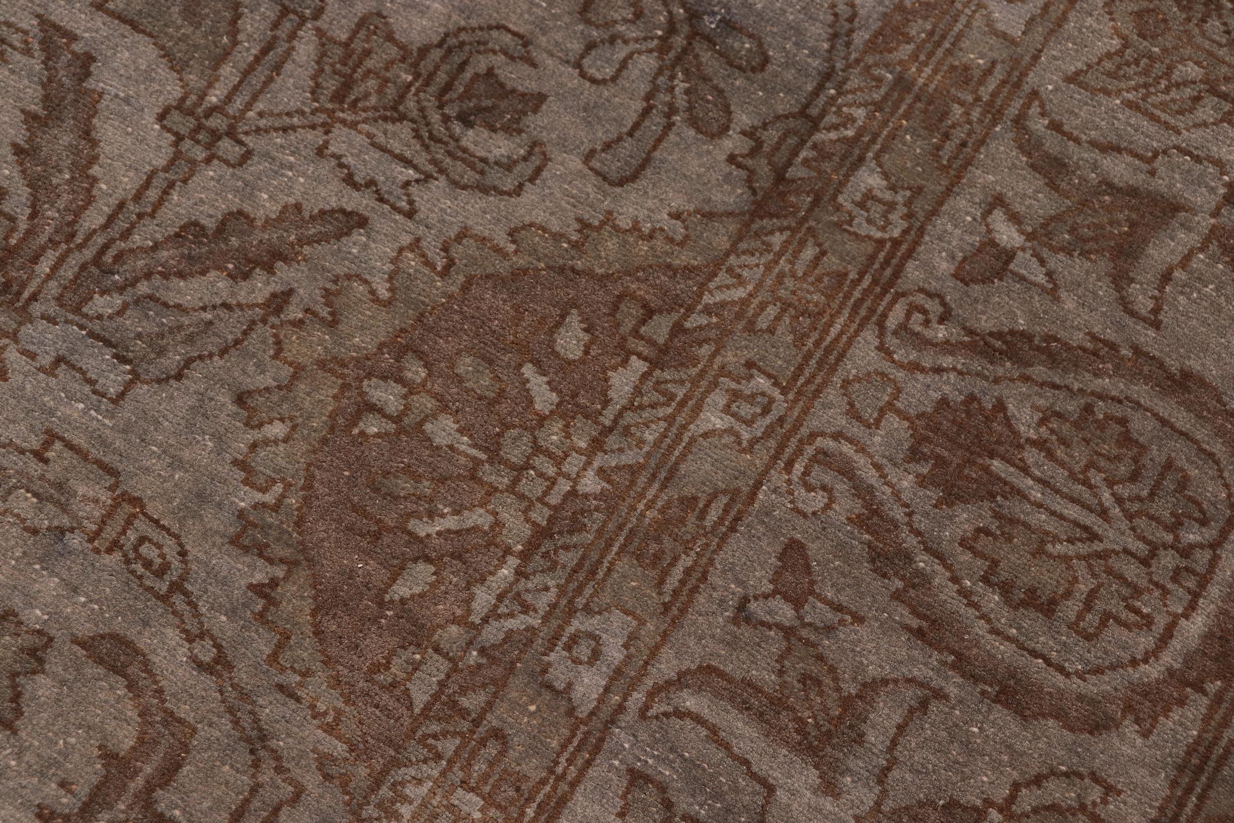 handmade Over Dyed Over Dyed Gray Gray Hand Knotted RECTANGLE 100% WOOL area rug 8' x 10'