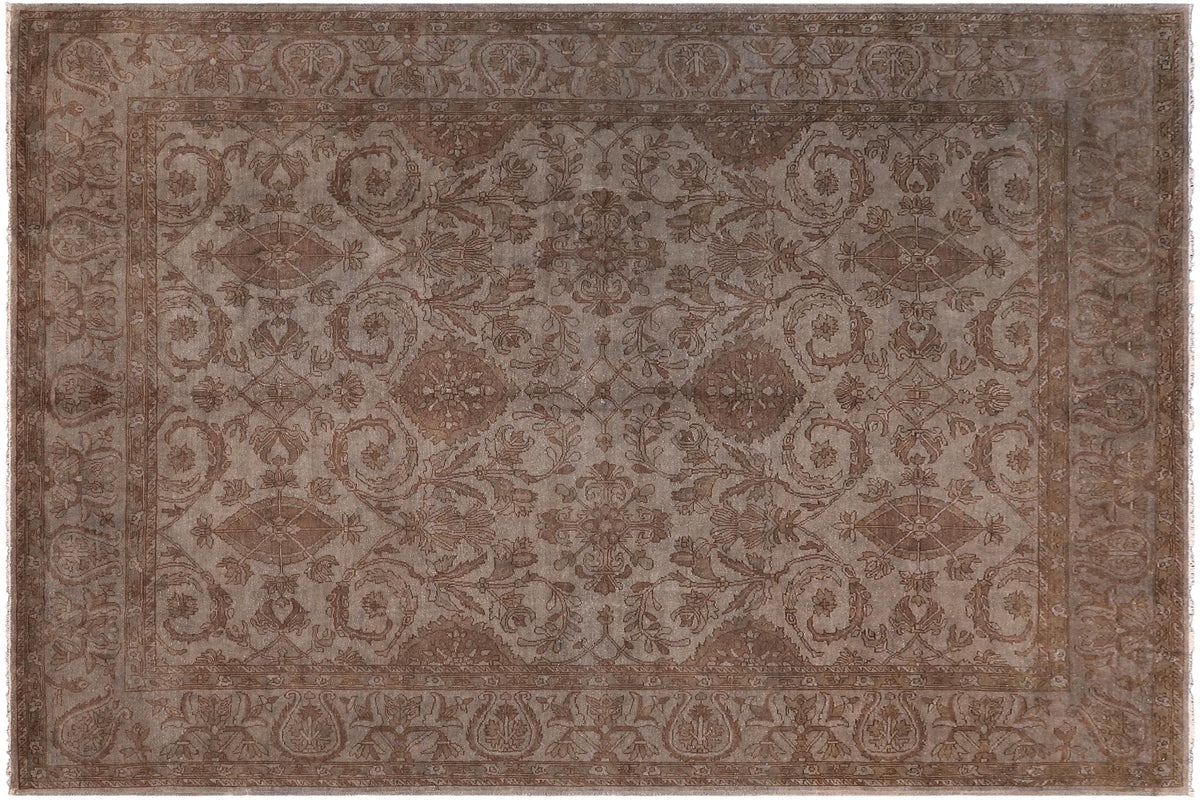 handmade Over Dyed Over Dyed Gray Gray Hand Knotted RECTANGLE 100% WOOL area rug 8' x 10'