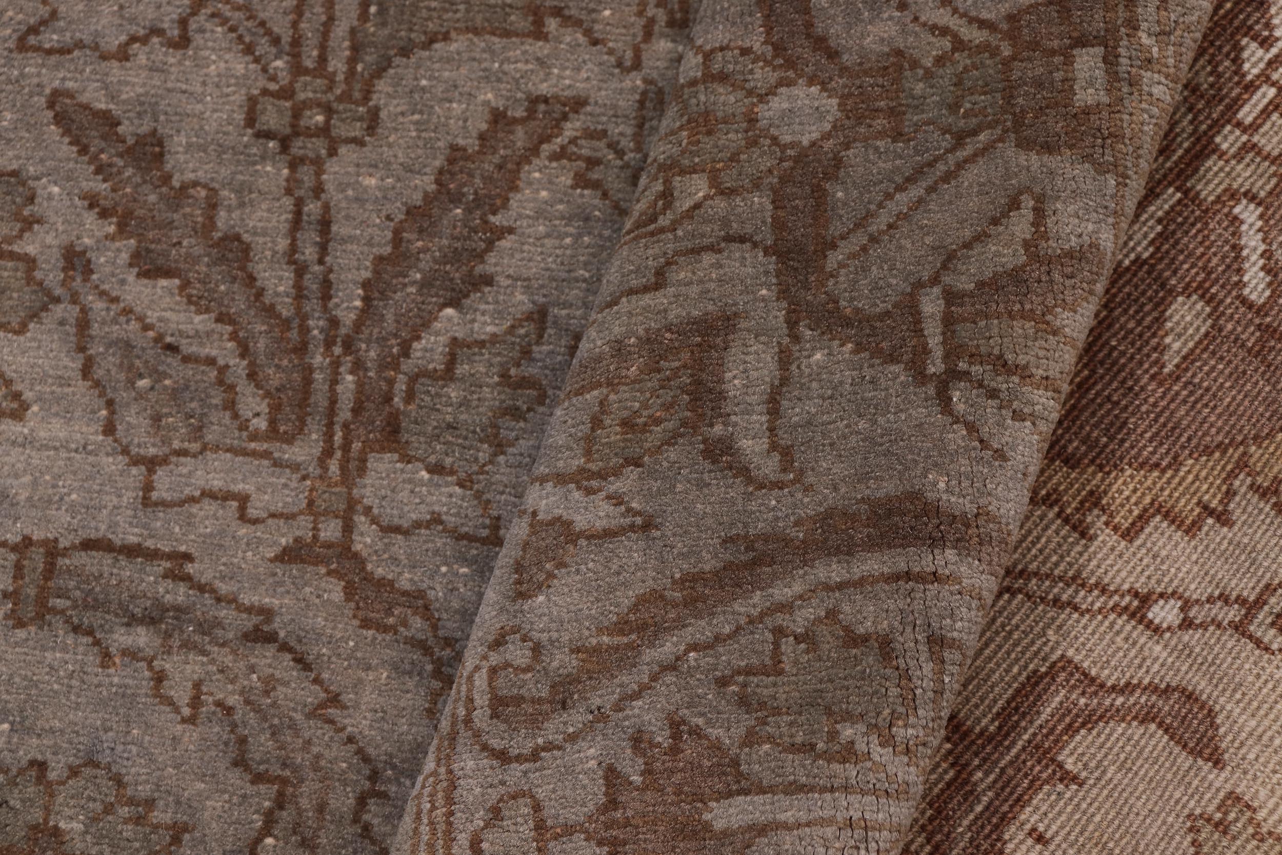 handmade Over Dyed Over Dyed Gray Gray Hand Knotted RECTANGLE 100% WOOL area rug 8' x 10'