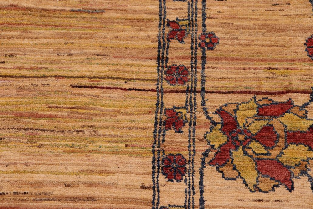 handmade Modern Gabbeh Beige Blue Hand Knotted RECTANGLE 100% WOOL area rug 9 X10 