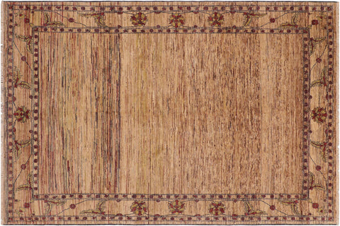 handmade Modern Gabbeh Beige Blue Hand Knotted RECTANGLE 100% WOOL area rug 9' x 10'