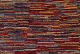 handmade Modern Gabbeh Blue Red Hand Knotted RECTANGLE 100% WOOL area rug 8  x 10 