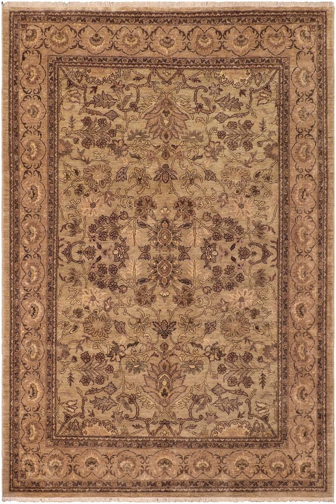 handmade Traditional Kafkaz Lt. Green Brown Hand Knotted RECTANGLE 100% WOOL area rug 8X10