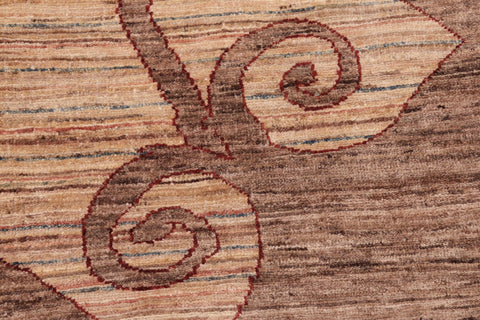 handmade Modern Gabbeh Beige Brown Hand Knotted RECTANGLE 100% WOOL area rug 8' x 11'