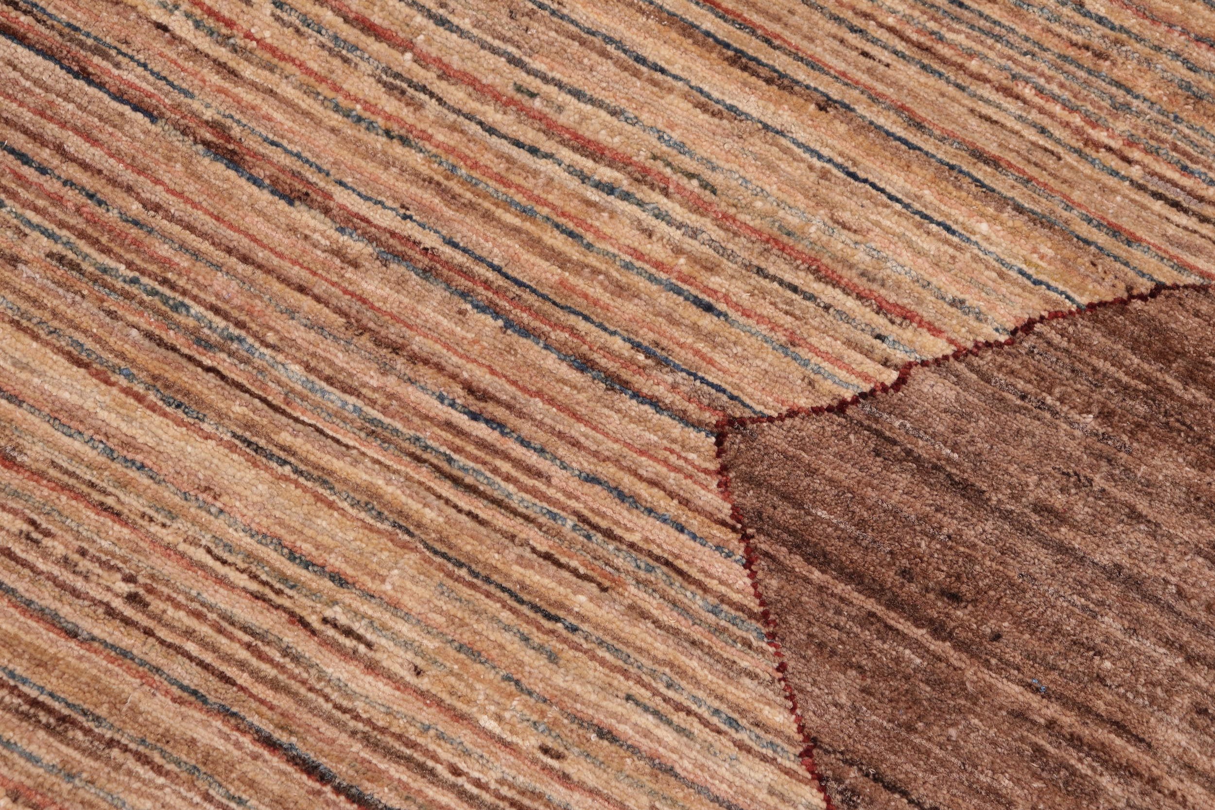 handmade Modern Gabbeh Beige Brown Hand Knotted RECTANGLE 100% WOOL area rug 8' x 11'
