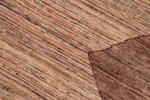 handmade Modern Gabbeh Beige Brown Hand Knotted RECTANGLE 100% WOOL area rug 8' x 11'