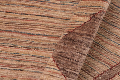 handmade Modern Gabbeh Beige Brown Hand Knotted RECTANGLE 100% WOOL area rug 8' x 11'