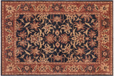 handmade Traditional Kafkaz Blue Rust Hand Knotted RECTANGLE 100% WOOL area rug 8 x 10