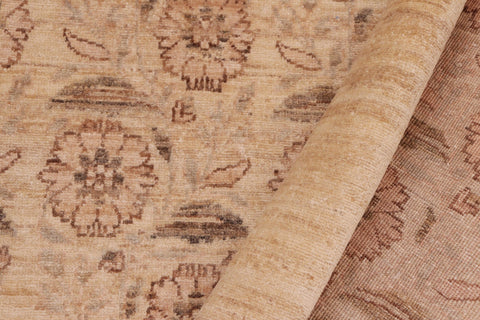 handmade Modern Kafkaz Lt. Tan Gold Hand Knotted RECTANGLE 100% WOOL area rug 8' x 10'