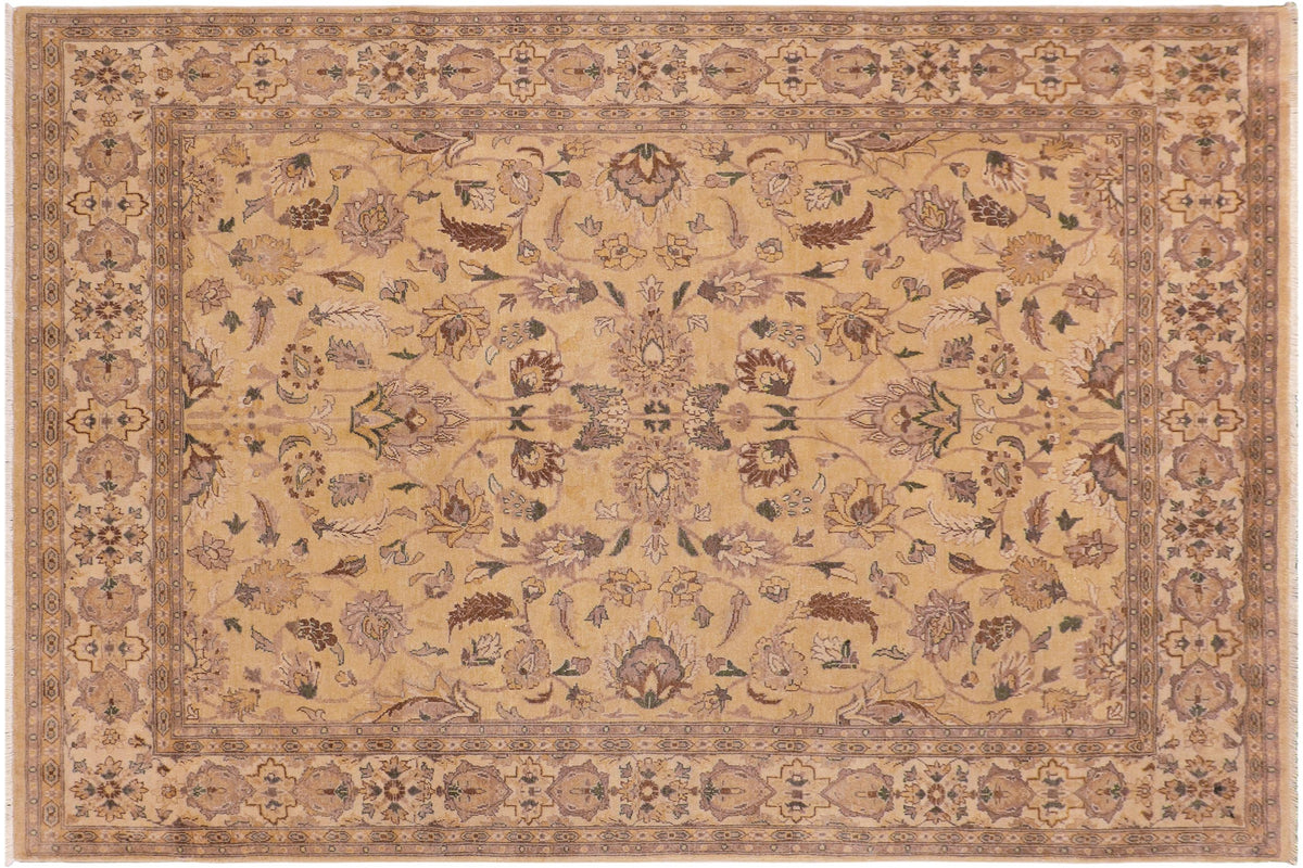 handmade Traditional Kafkaz Tan Beige Hand Knotted RECTANGLE 100% WOOL area rug 8x10