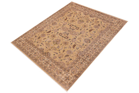 handmade Traditional Kafkaz Tan Beige Hand Knotted RECTANGLE 100% WOOL area rug 8x10