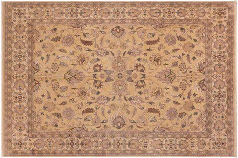 handmade Traditional Kafkaz Tan Beige Hand Knotted RECTANGLE 100% WOOL area rug 8x10