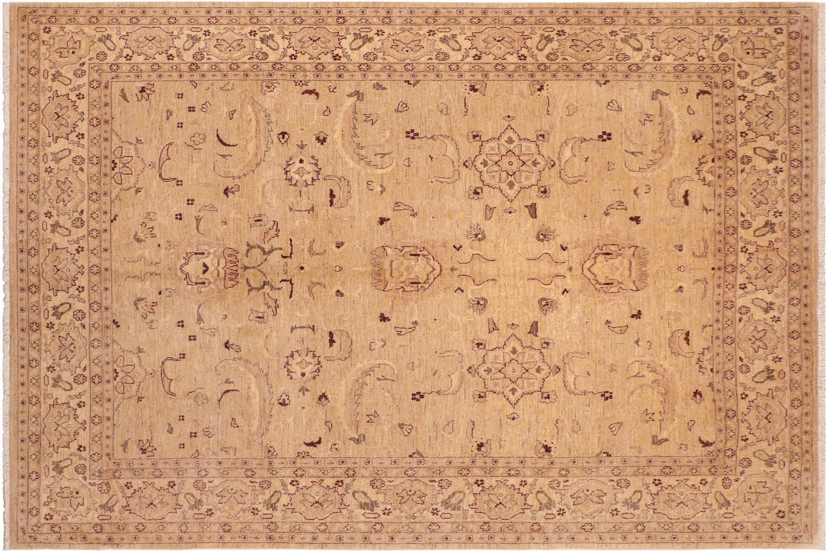 handmade Traditional Kafkaz Tan Beige Hand Knotted RECTANGLE 100% WOOL area rug 8x10