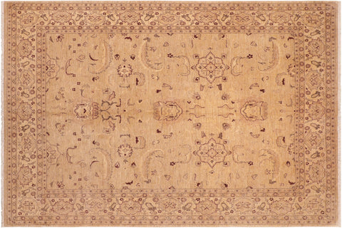 handmade Traditional Kafkaz Tan Beige Hand Knotted RECTANGLE 100% WOOL area rug 8x10