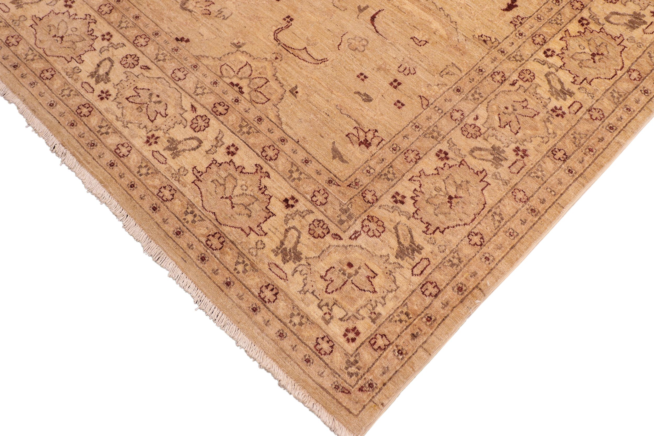 handmade Traditional Kafkaz Tan Beige Hand Knotted RECTANGLE 100% WOOL area rug 8x10