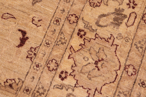 handmade Traditional Kafkaz Tan Beige Hand Knotted RECTANGLE 100% WOOL area rug 8x10