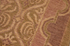 handmade Transitional Kafkaz Lt. Green Lt. Brown Hand Knotted RECTANGLE 100% WOOL area rug 8X10