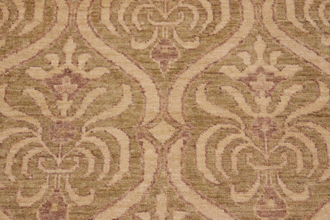 handmade Transitional Kafkaz Lt. Green Lt. Brown Hand Knotted RECTANGLE 100% WOOL area rug 8' x 10'