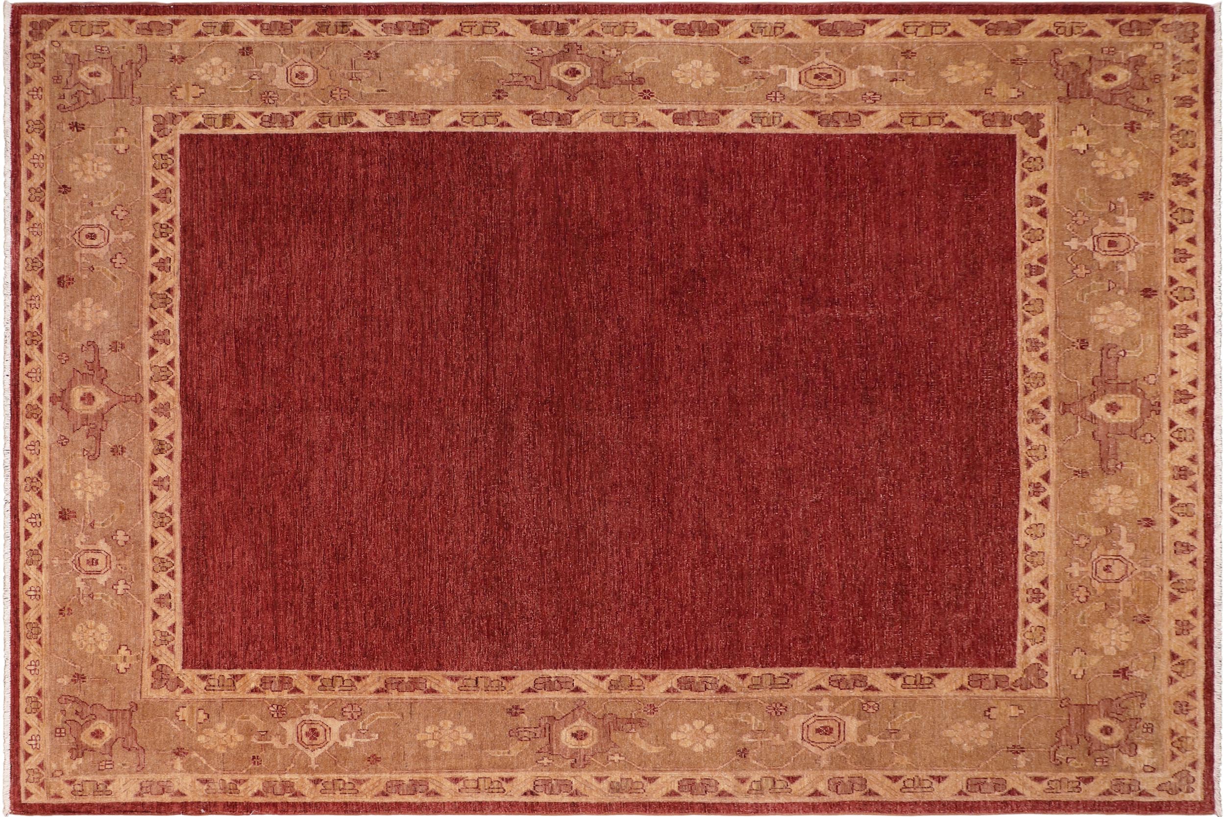 handmade Modern Kafkaz Red Brown Hand Knotted RECTANGLE 100% WOOL area rug 8' x 9'