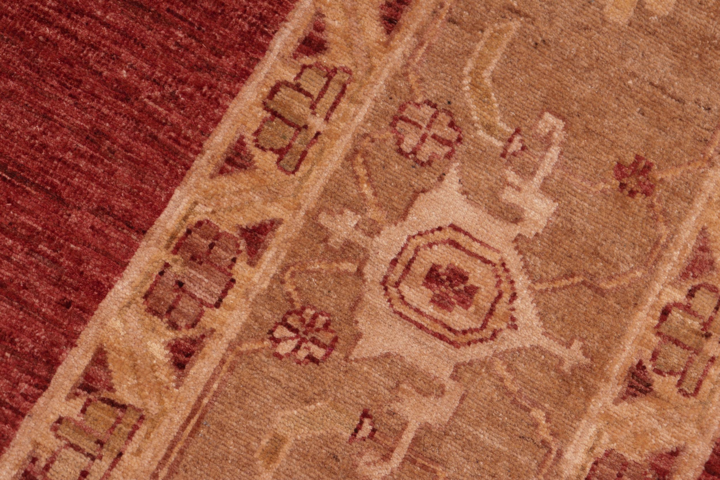 handmade Modern Kafkaz Red Brown Hand Knotted RECTANGLE 100% WOOL area rug 8' x 9'