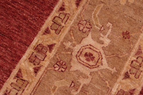 handmade Modern Kafkaz Red Brown Hand Knotted RECTANGLE 100% WOOL area rug 8' x 9'