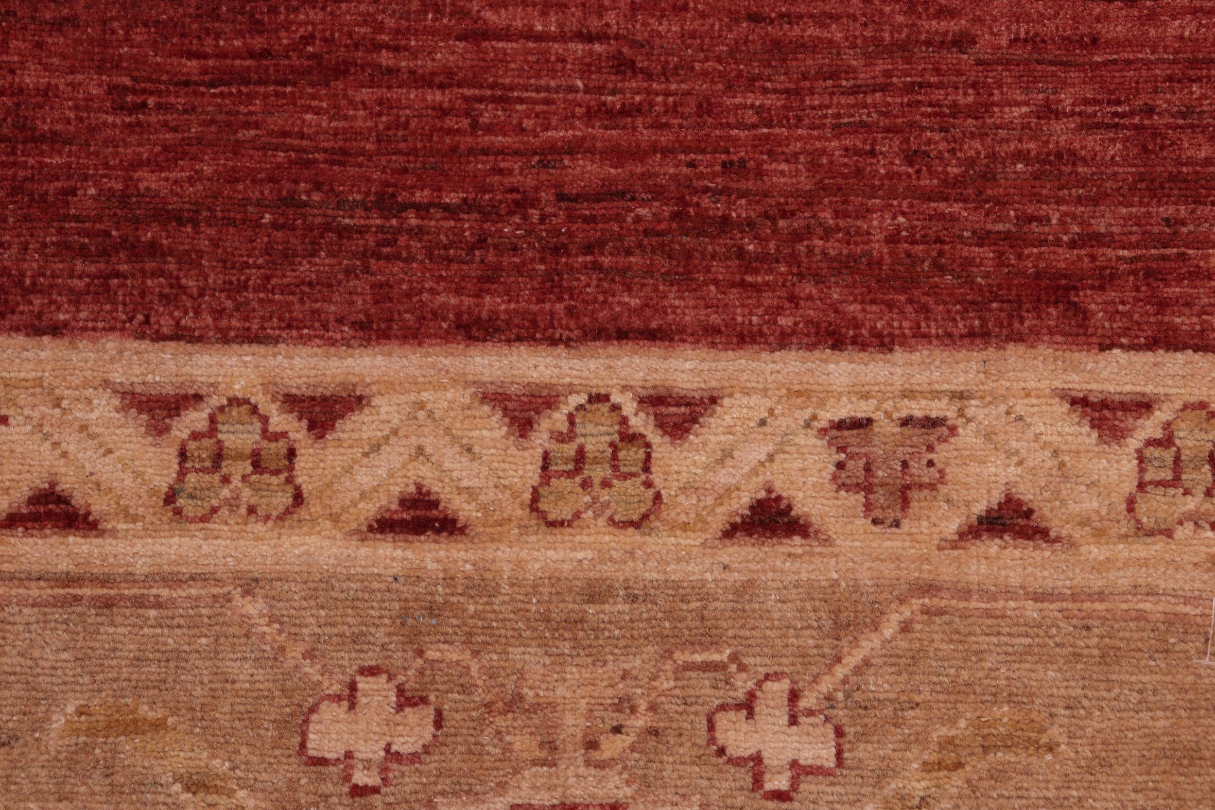 handmade Modern Kafkaz Red Brown Hand Knotted RECTANGLE 100% WOOL area rug 8' x 9'
