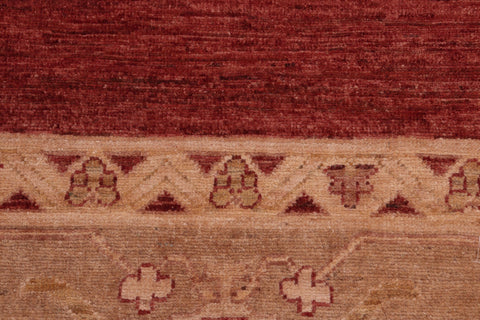 handmade Modern Kafkaz Red Brown Hand Knotted RECTANGLE 100% WOOL area rug 8' x 9'