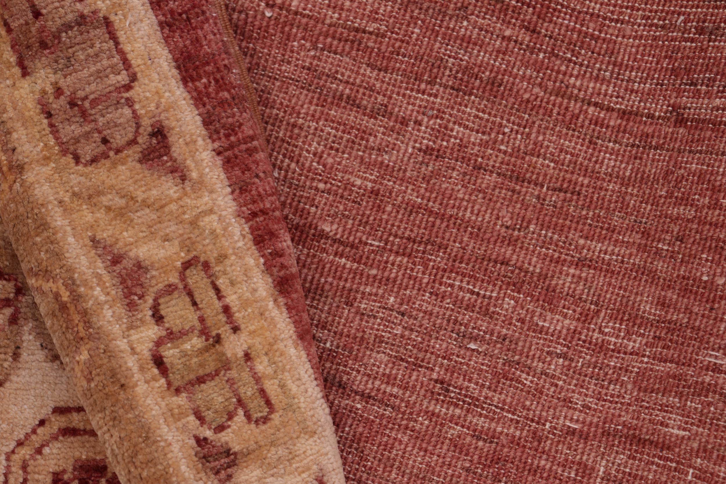 handmade Modern Kafkaz Red Brown Hand Knotted RECTANGLE 100% WOOL area rug 8' x 9'