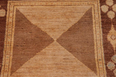 handmade Transitional Kafkaz Brown Tan Hand Knotted RECTANGLE 100% WOOL area rug 8X10