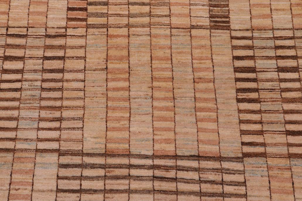 handmade Modern Gabbeh Tan Brown Hand Knotted RECTANGLE 100% WOOL area rug 8 X10 